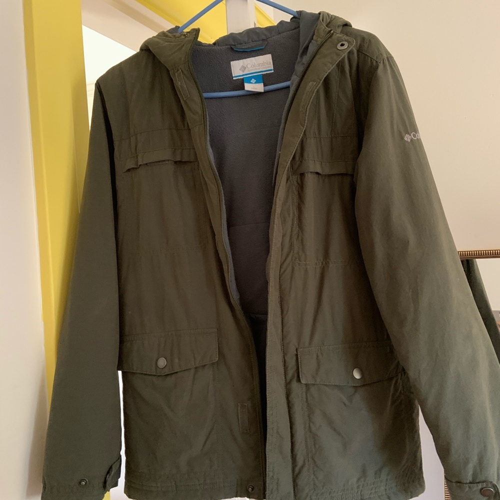 Columbia army green jacket